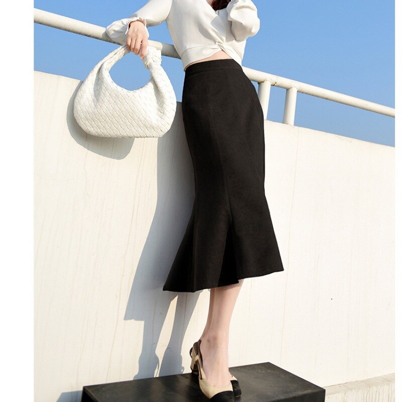 人気SALE マーメイドスカート 2色 ロングスカート フレアスカート 安心の定価販売 マーケティング エレガント ライン 美脚