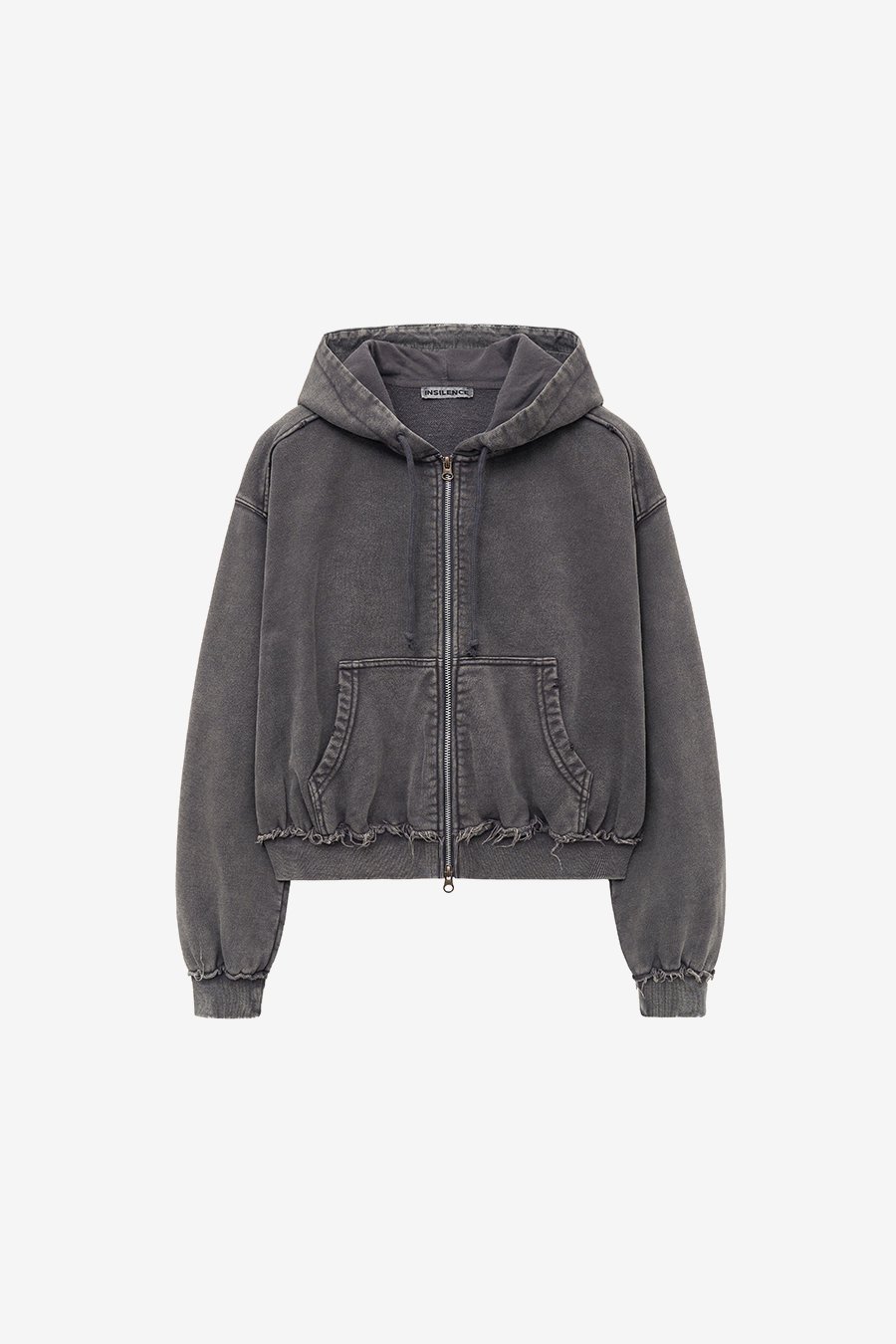 【INSILENCE】 CUT-OFF HOOD ZIP UP : CHARCOALその他 アウター