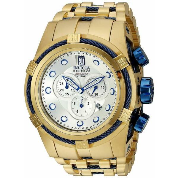 インヴィクタ14426 Reserve Mens 51mm JT Bolt Zeus Ltd Ed Quartz Chrono Bracelet Watch