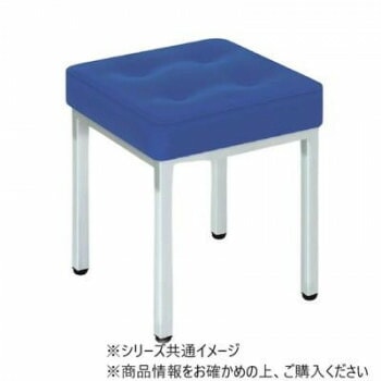 高田ベッド製作所 ボタンスツール （アジャスター付き） 幅36x奥行36x高さ30cm メディブルー TB-828