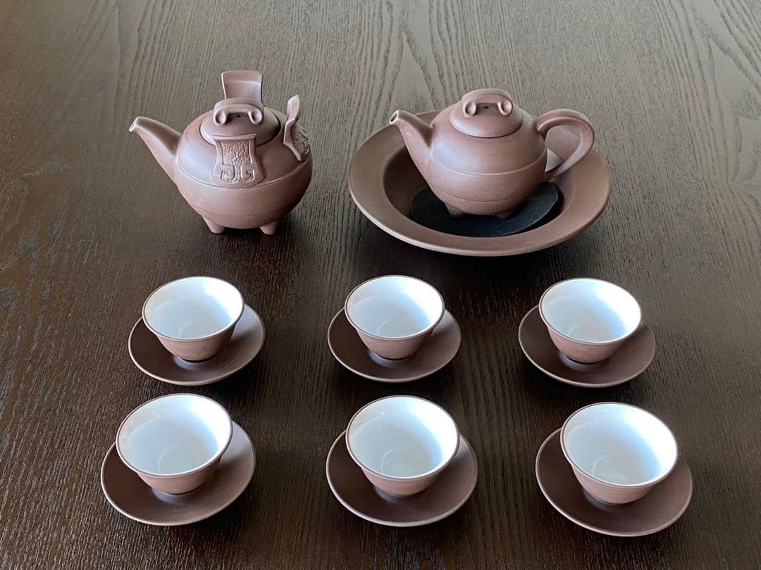 箱有り 20年前物台湾陸羽茶藝紫砂宝鼎茶器お揃いセット