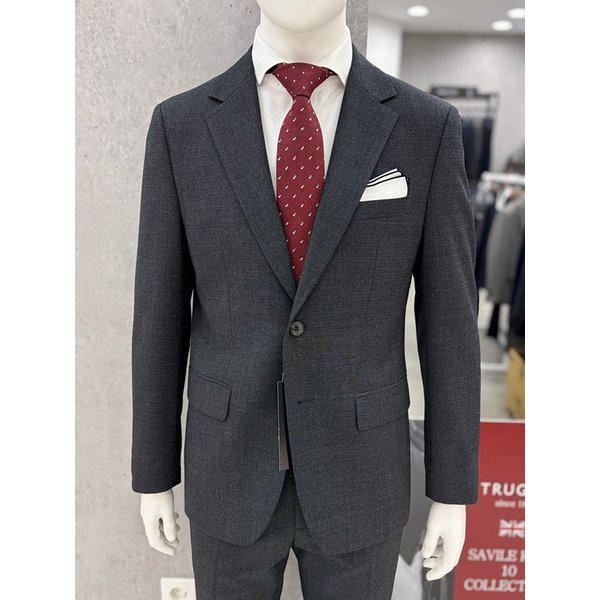 メンズ秋冬ウール70%チャコールチェック面接礼服 婚主 115 ビッグサイズ タキシード スーツセット