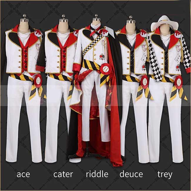 【SNS話題沸騰】ツイステッドワンダーランド 全員 コスプレ衣装 riddle ace cater deuce trey ウイッグ 靴 能