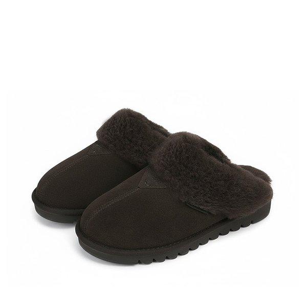 ELARA 牛革ウール 女性用冬スリッパ K2906004QD-W