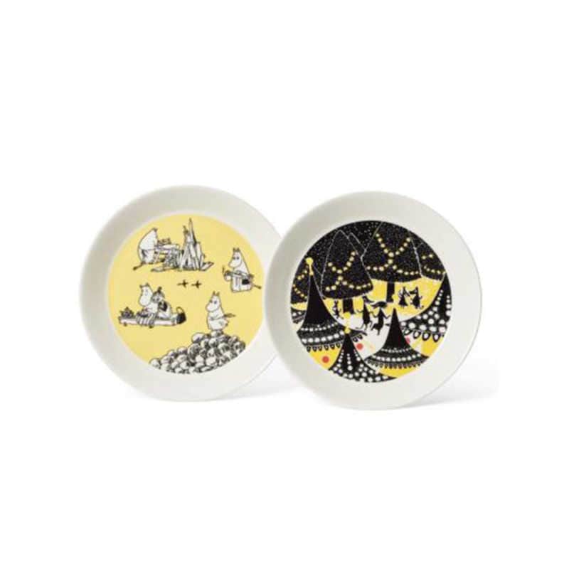 MOOMINARABIA　コレクターズ プレート 皿 セット (2枚セット) 19cm イエロー＆フレー ［正規品］　1028337