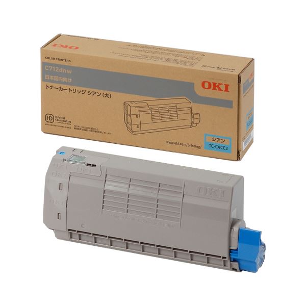 沖データ 大容量トナーカートリッジ シアン TC-C4CC2 1個