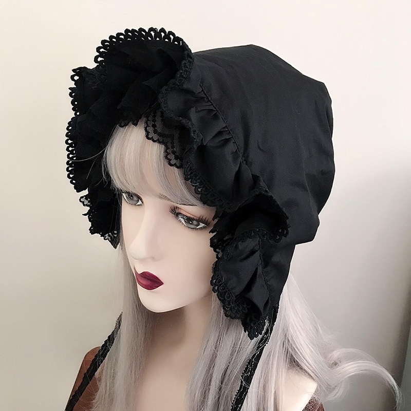 まっくろねこ様オーダー　うさ耳ボンネット　ひつじボンネット　チャイナヘッドドレス うさ耳ボンネット ロリータ ボンネット 帽子 うさぎ耳 ウサ耳 耳