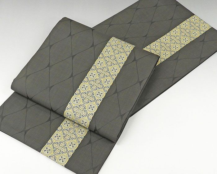 袋帯 新品仕立済 正絹 創作帯いまむら謹製 菱幾何模様 袋帯 新品 仕立て上がり