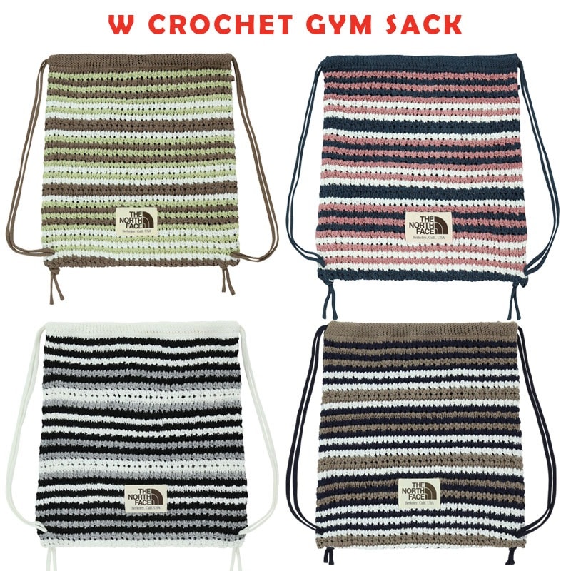 韓国正規品保証 関税負担なしNN2PR19J W CROCHET GYM SACK デイリー 基本 着装 男子 女子 人気 韓国 ファッション 男女共用 アウトドア