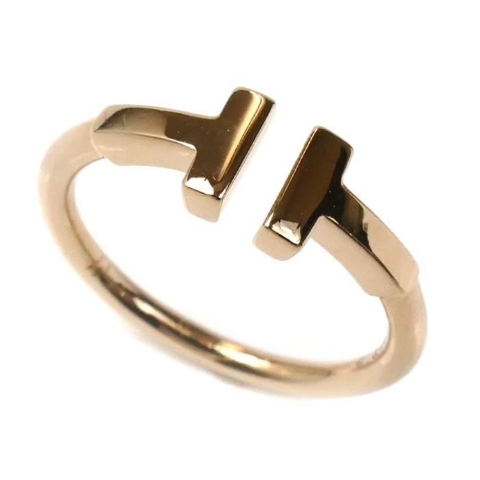 TIFFANY&Co. ティファニー K18PG ピンクゴールド Tワイヤー リング・指輪 60147389 7号 2.7g レディース 中古 美品