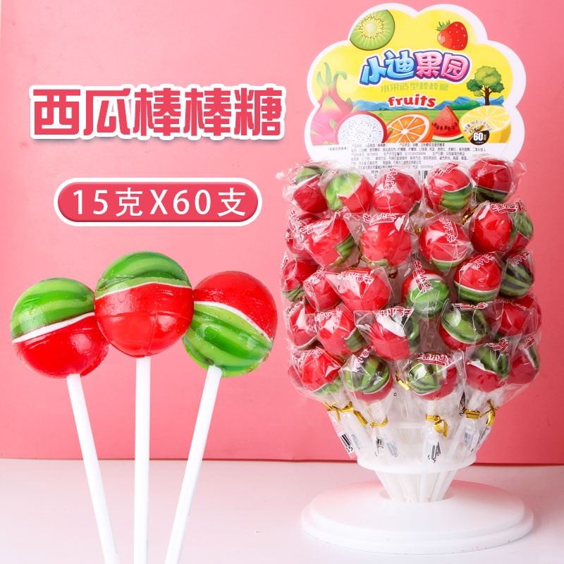 漫画のスイカのロリポップスタンドフルーツ風味のキャンディー子供のおやつ お菓子 大人 子供 誕生日プレゼント