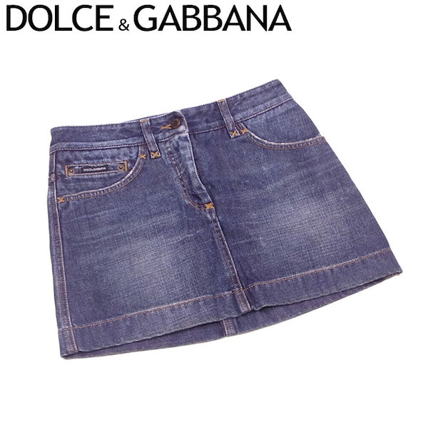 Qoo10] DOLCE & GABBANA スカート ミニ デニム 36サイズ ドル