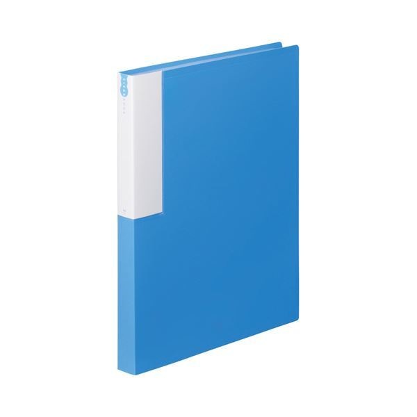 （まとめ） TANOSEE クリヤーブック（クリアブック） A4タテ 36ポケット 背幅24mm ブルー 1セット（10冊） 5セット