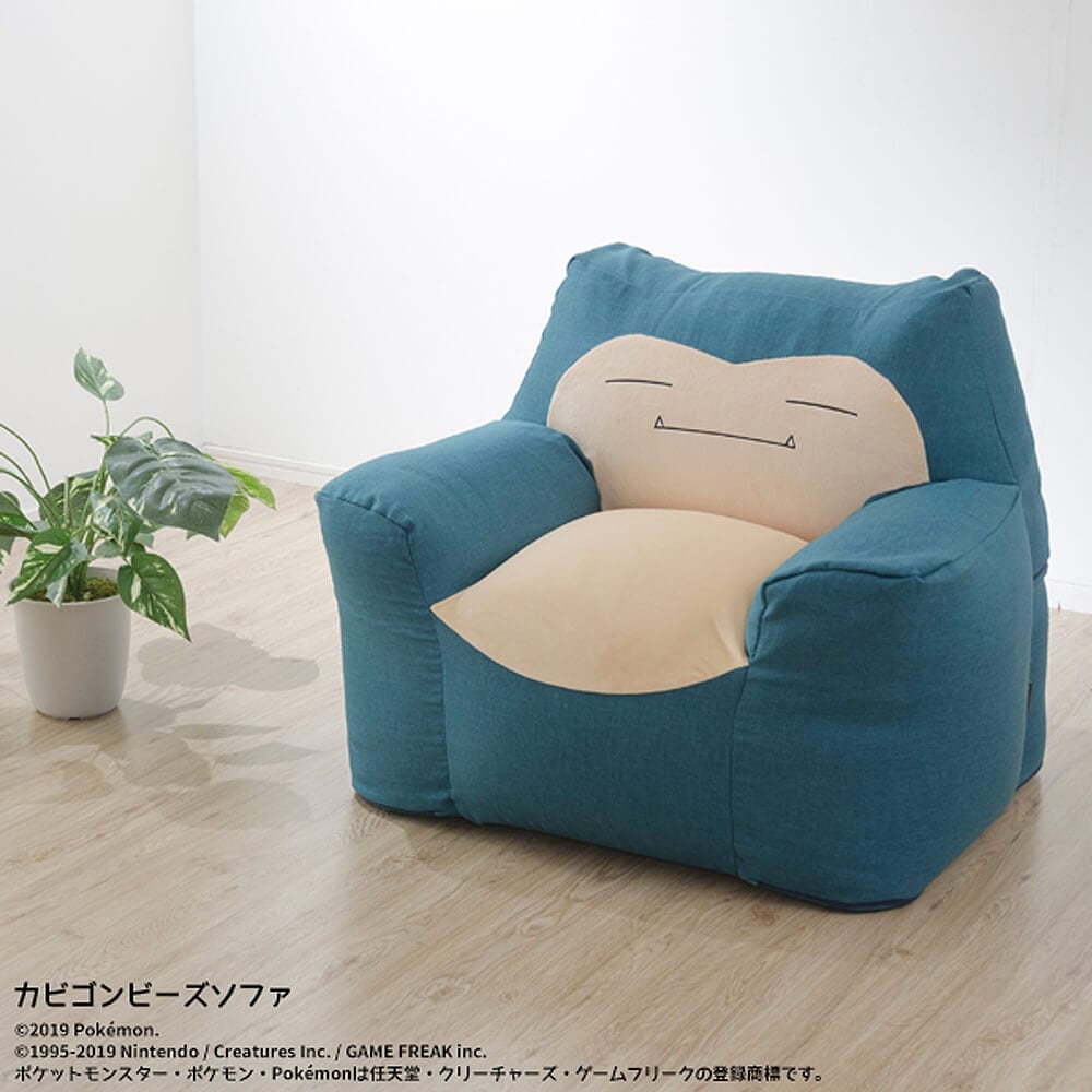 ポケモン　カビゴン　ビーズソファ　カビゴンソファ　ポケモン家具　キャラクターソファ　ビーズクッション　おしゃれインテリア　子ども