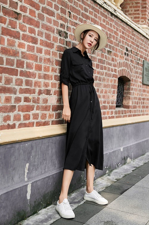 A1120.シャツワンピース 2019 春夏 sale ドレス カジュアル エレガント お呼ばれ 結婚式 披露宴 パーティー 女子会 レストラン デート