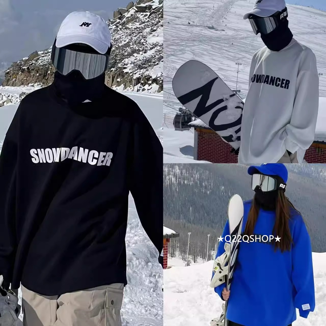スノボウェア 2024 2025 単品 トップス メンズ レディース Tシャツ 長袖 スウェット ゆったり 無地 ウィンタースポーツ スノーボードウェア スキーウェア スノーウェア 防水防寒 韓国風