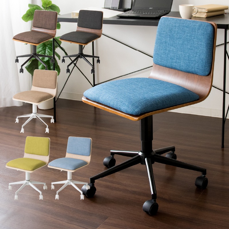 オフィスチェアー ワークチェア デスクチェア キャスター付 パソコンチェア 曲げ木 CH-J460