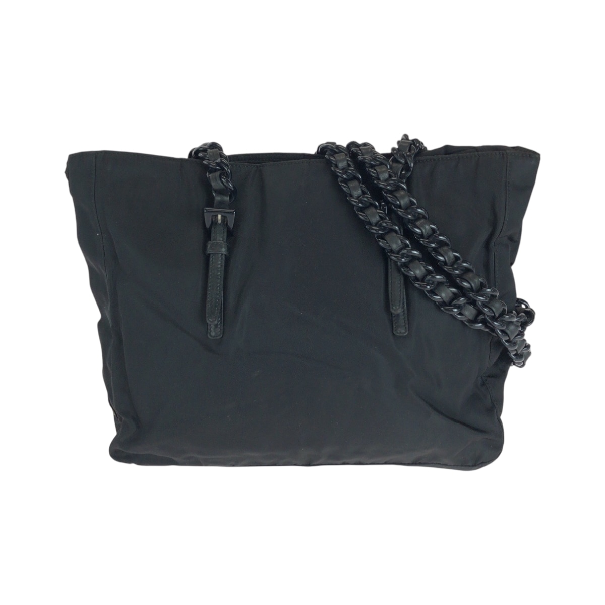 ヴィンテージ テスート 三角ロゴプレート プラチェーン ブラック 黒 シルバー金具 ナイロン B7404 チェーントートバッグ ショルダーバッグ レディース 501729