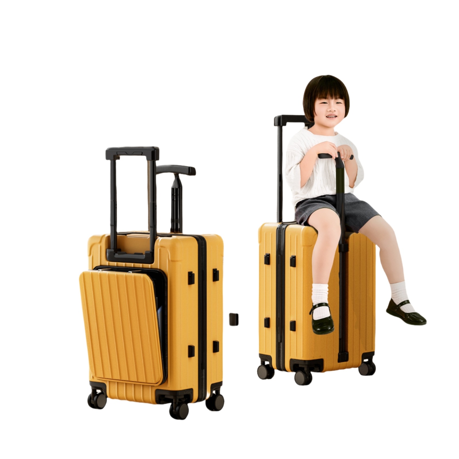 2025最新登場 スーツケース キャリーケース 旅行バッグ 座れるキャリーケース スーツケース 機内持ち込み キッズキャリーケース 子供 大容量 ファスナータイプ 静音 海外 旅行 出張 帰省