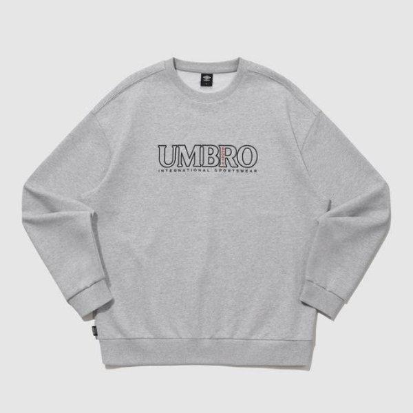 長袖Tシャツ JQS UQ121CFS16-MGR エッセンシャルプラス刺繍レタリングスウェットシャツ（MGR）H. GREY