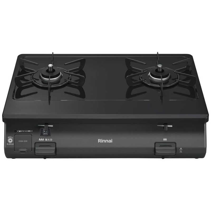 リンナイ　Rinnai　ガスコンロ(グリル無し) [左強火] ブラック [約60cm /プロパンガス /左強火]　KG64-2HSL 20,137円