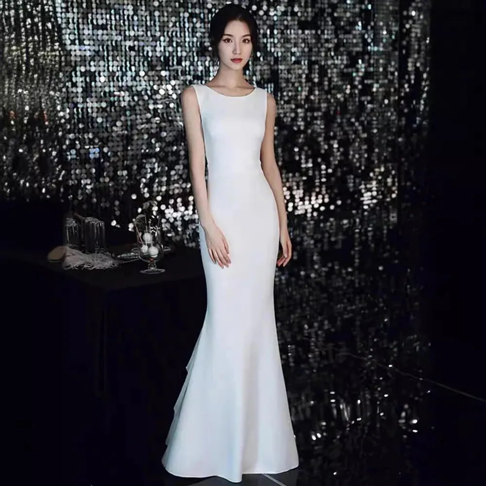 ロングドレス 演奏会 前撮り 37 【縁.愛】ウェディングドレス サイズオーダーメイド可能 花嫁 お呼ばれ 二次会 ウェディング 結婚式 成人式 ワンピース 白 パーティードレス