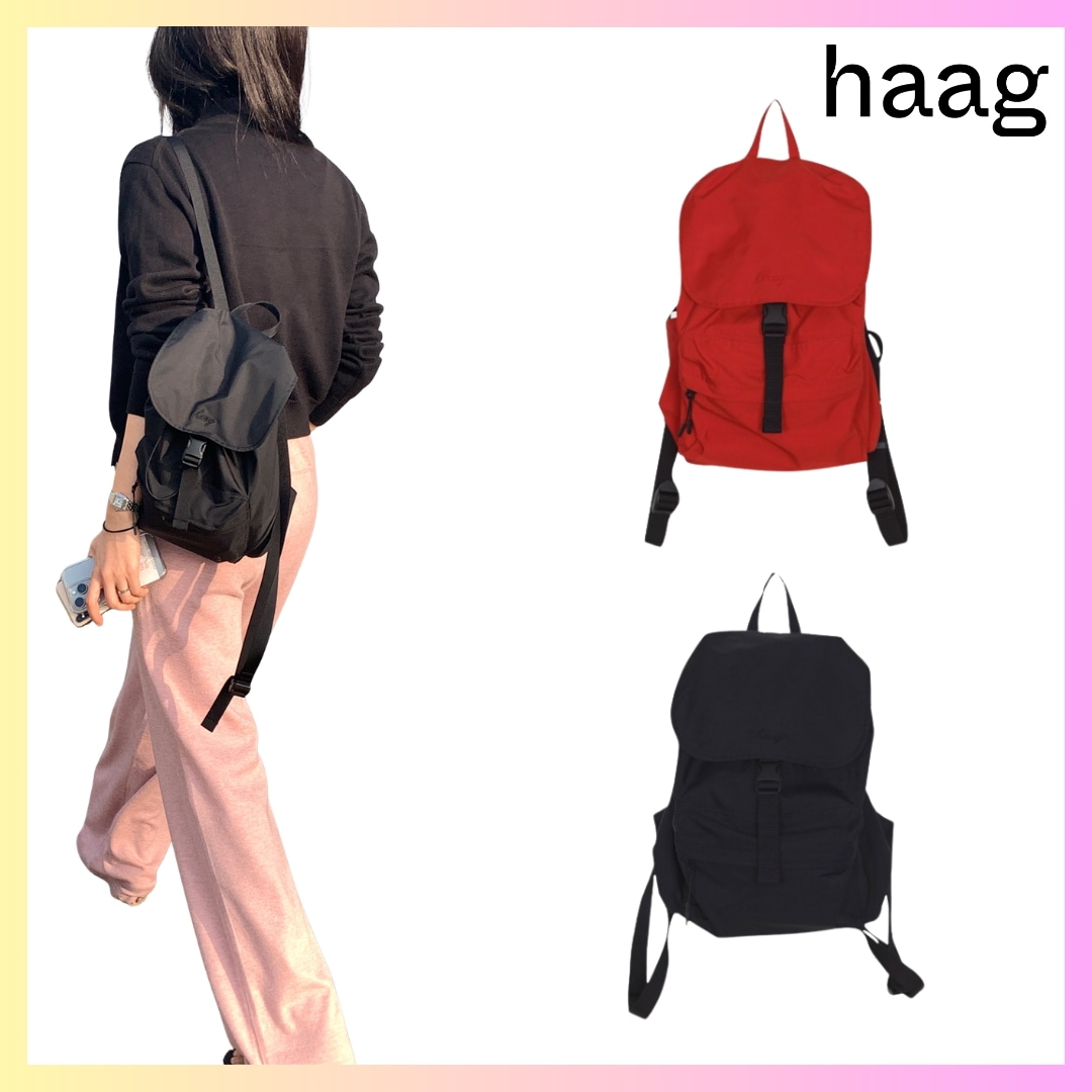 [haag] a popo backpack - 2 Colors + FREE OMAKE リュック リュックサック バックパック レディースリュック 軽量 リュック 大容量 リ