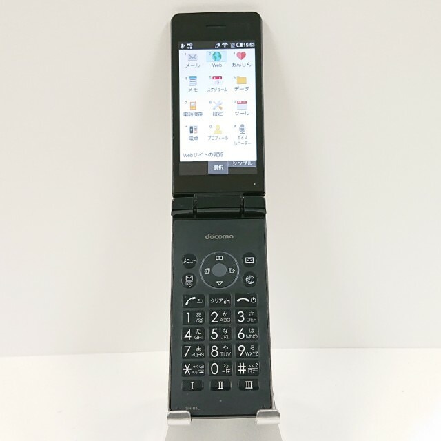 AQUOSカメラレスケータイ SH-03L ドコモ ブラック 送料無料 本体 c16443 【中古】