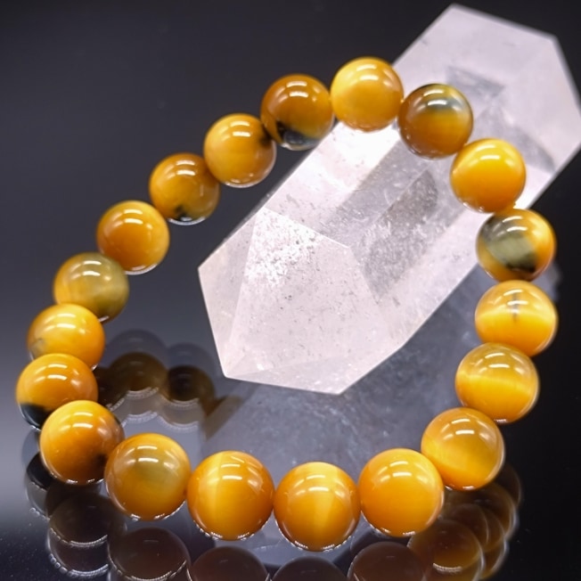 タイガーアイ 10mm ゴールド ブルーグレー ブレスレット パワーストーン 天然石