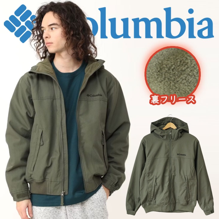 Columbia コロンビア ロマビスタフーディー ジャケット 裏フリース 高性能 フード 防寒ジャケット アウター 上着 メンズ 秋冬 キャンプ 通勤 カーキ グリーン 緑 XM4292-213