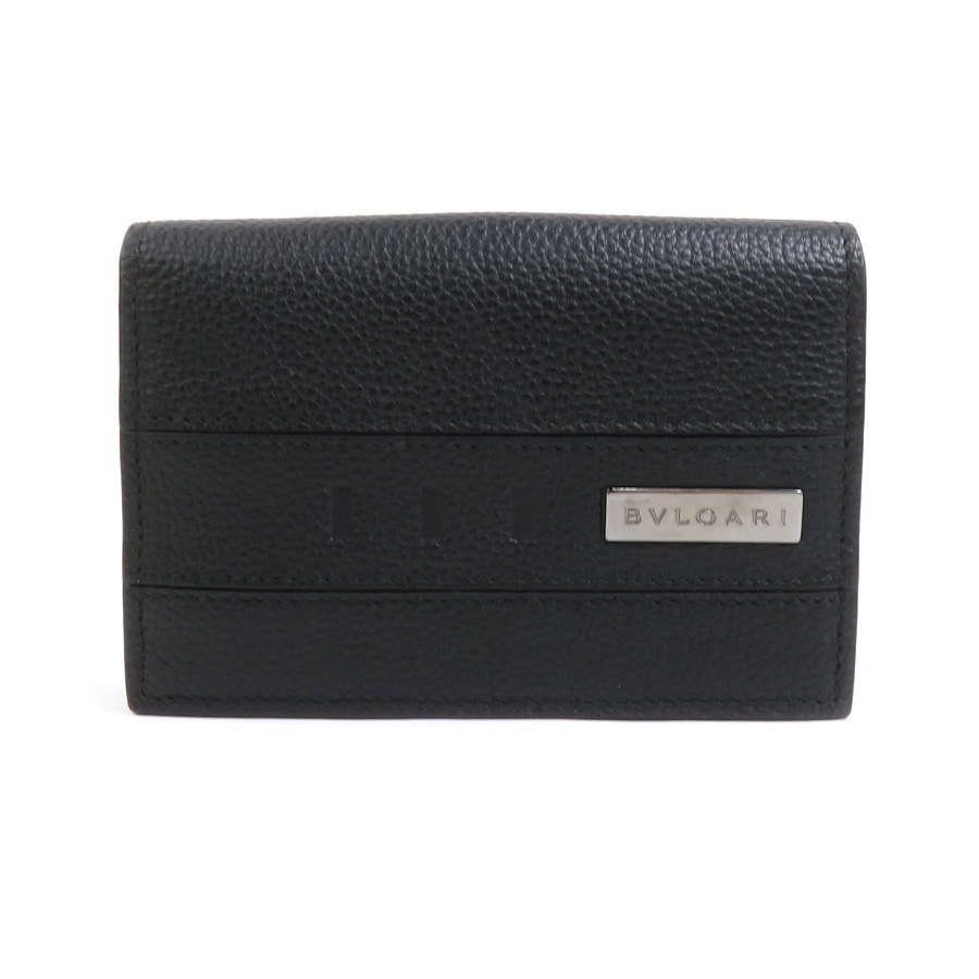 ブルガリ BVLGARI カードケース 名刺入れ レザー ブラック ユニ
