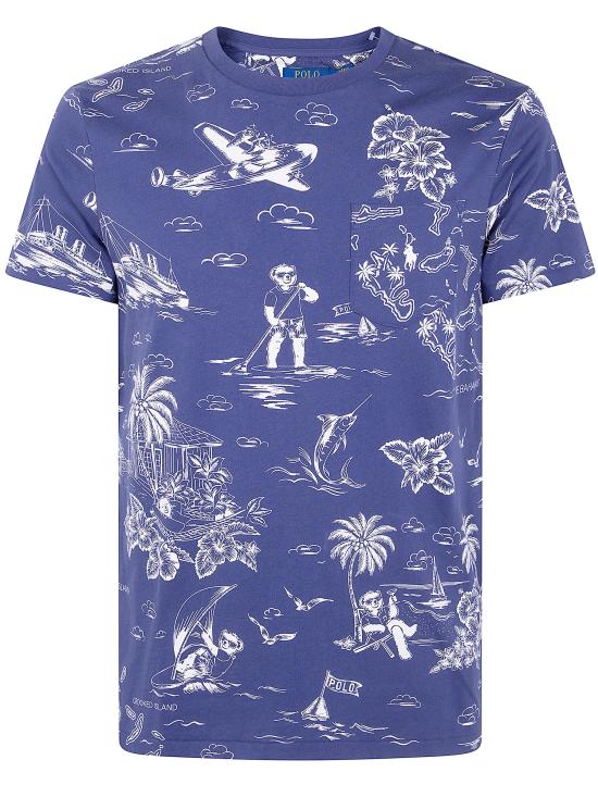 POLO RALPH LAUREN Men Tops 710 B16 619 001 HRBR ISLAND BEAR BOATHOUSE NVY