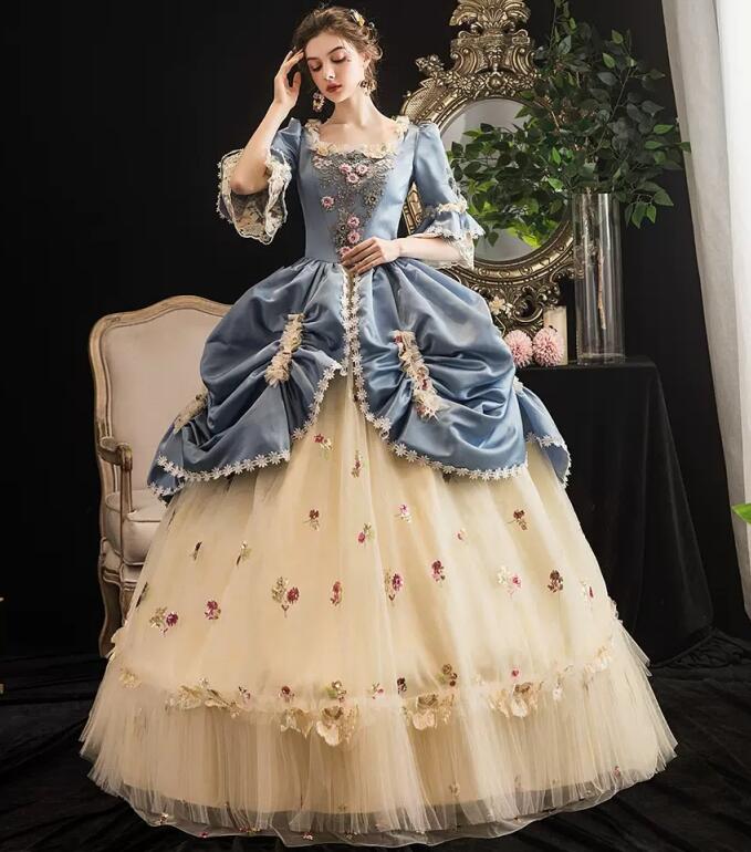 高品質 舞台 演出服 ジュリエット 文化祭 ハロウィン 演劇 オペラ声楽 撮影 ワンピース貴婦人 王族服 司会 演奏会 プリンセスライン学園祭 パーティードレス 礼服 ヨーロッパ風 中世貴族風 フレア