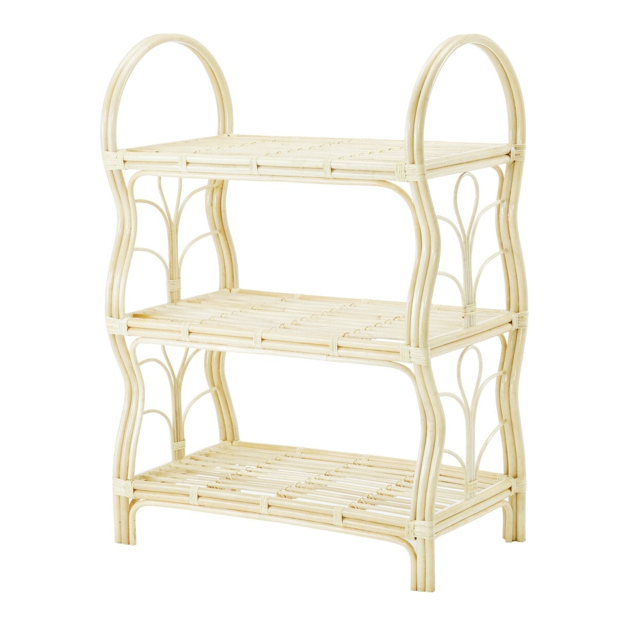 籐 バスケットラック 3段 ラタン家具 幅100cm ランドリーラック オープンラック 棚 収納 ラタン 完成品 ラック リビング収納 収納ラック 飾り棚 ナチュラル おしゃれ