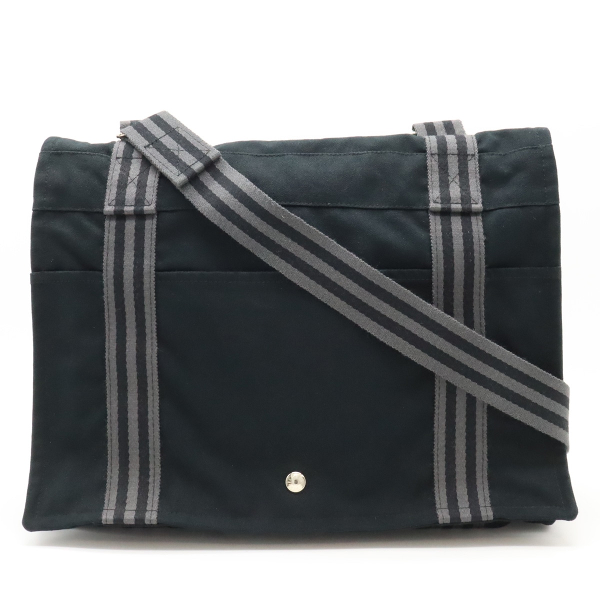 フールトゥ バサスMM ショルダーバッグ メッセンジャーバッグ 斜め掛け キャンバス ブラック 黒 グレー シルバー金具