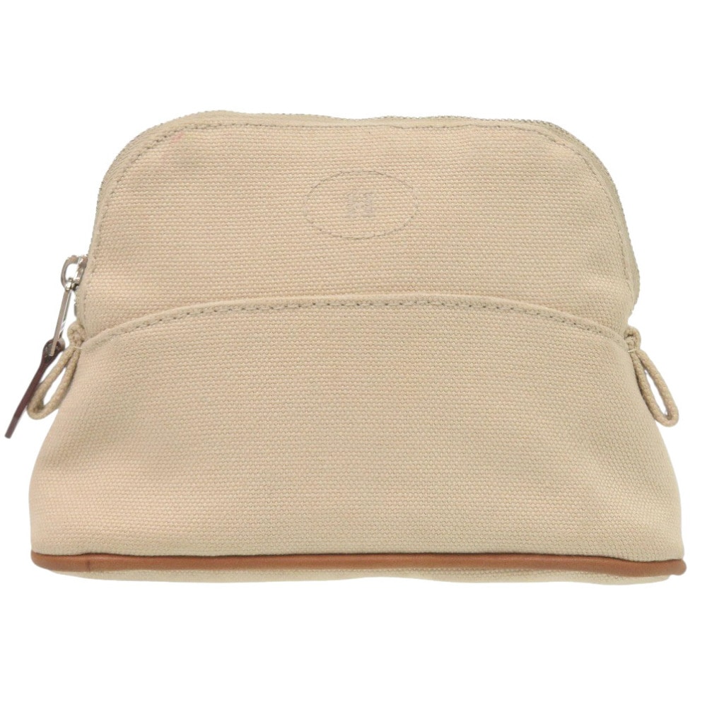 美品 ボリードポーチ 16 ミニミニ ポーチ コットン ベージュ 1438【中古】 レディース