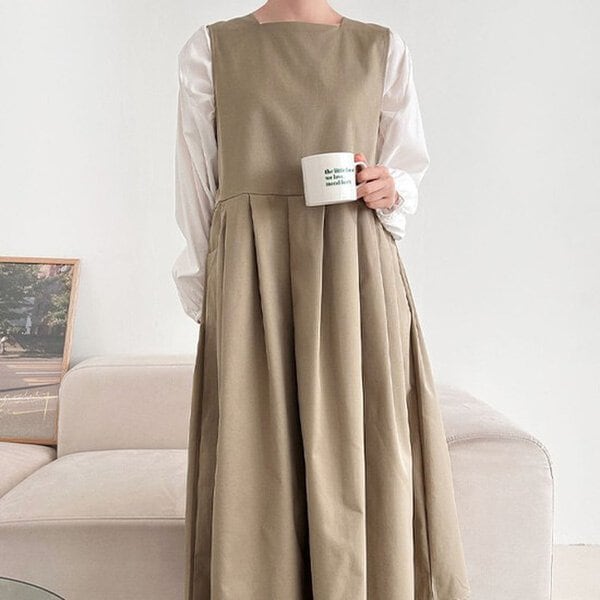 （OP）ダバナシプリーツワンピース 秋の変わり目ワンピース