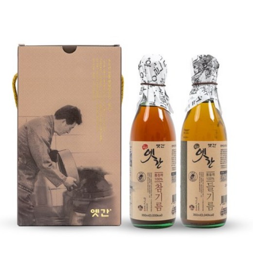 昔ながらのごま油350ml+エゴマ油350mlセット 本当に韓国の名人が手作りしたごま油エゴマ油100% ギフトセット 韓国食品 記念品