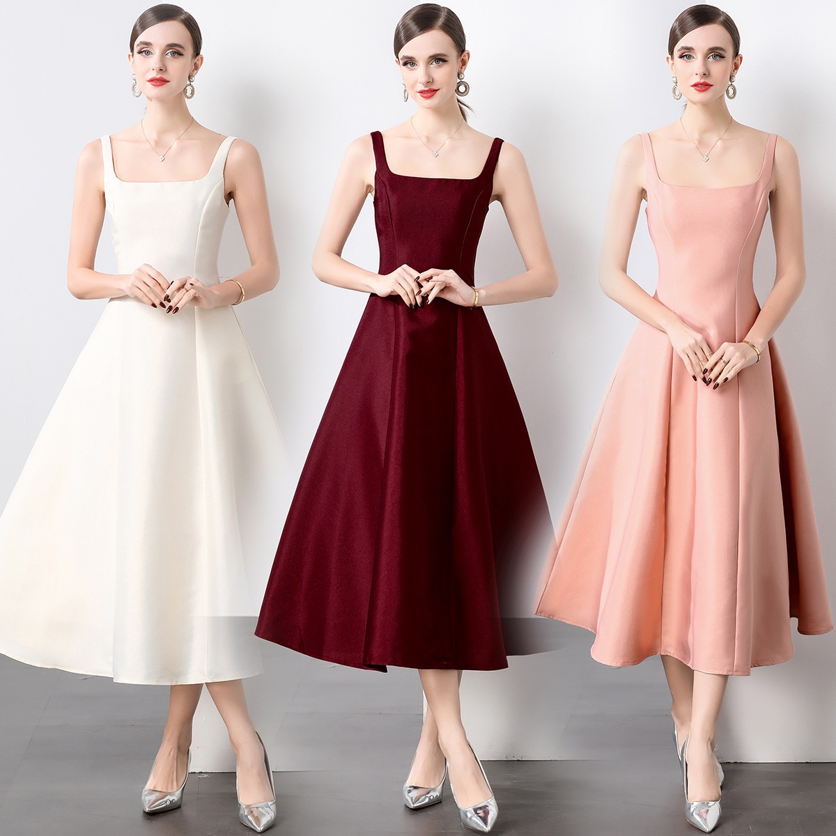 サテンの敬酒服新モデルの付き添い人高級感婚約ドレスチョッキドレス