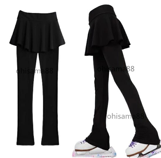 爆裂超特価 フィギュアスケートパンツ スカート付きパンツ レディース パンツ 練習パンツ アイスパンツ 女性 タイツ ロングパンツ トレーニング 練習着 子供 女子 大人 フィギュアスケート 練習衣装