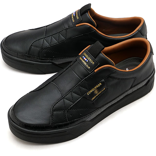コンカラー シューズ conqueror shoes スニーカー バーゼル [BA-02] BASEL メンズ 靴 カジュアルシューズ 男性用 BLACK