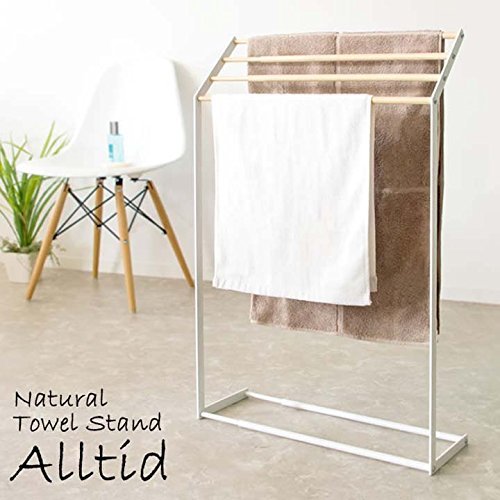 宮武製作所 タオルスタンド Alltid 幅4065x奥17x高さ80cm ホワイト 幅伸縮 HS-4065 WH