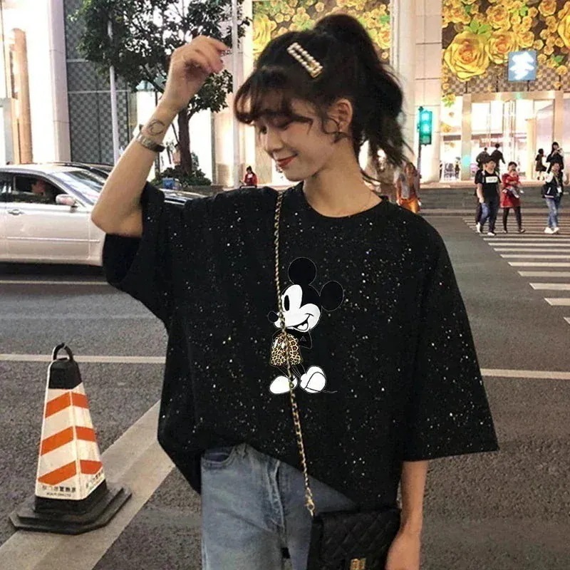 【10点セット】2025夏季半袖Tシャツペアルックディズニーキャラクター 韓国ファッション お揃いＴシャツ ミッキー318