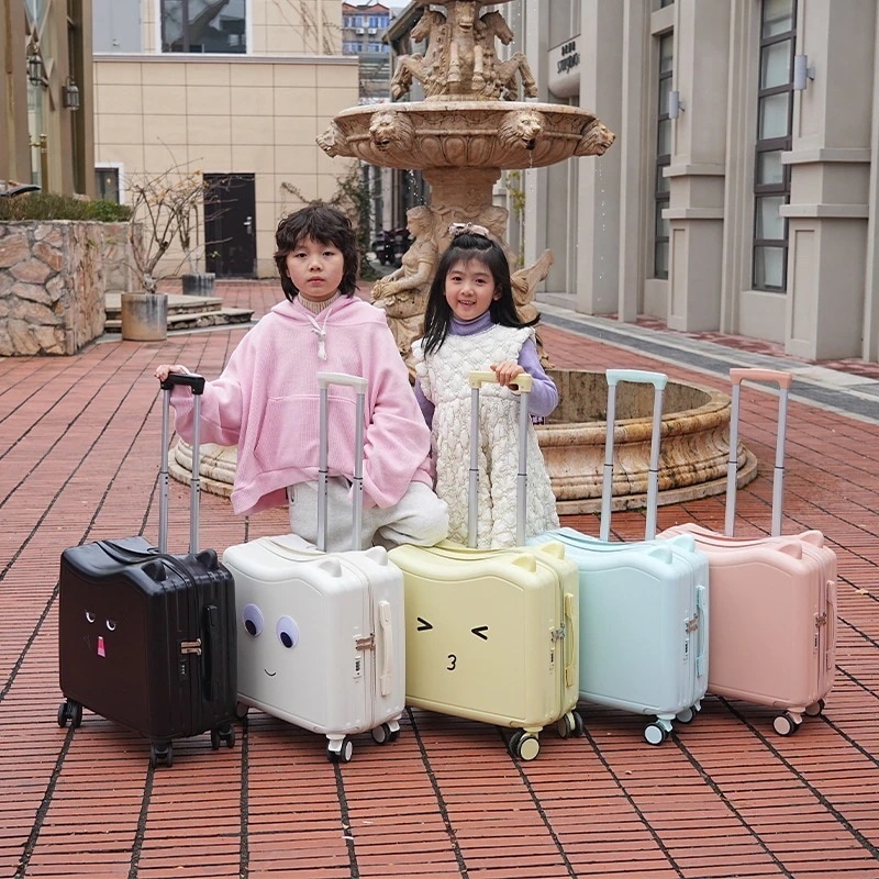 子供用スーツケースは男の子と女の子向けのインチの小さなパスワードトロリーケースを取り付けることができます軽量スーツケースパターン