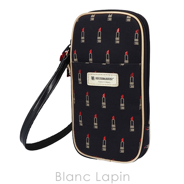 アルティザン＆アーティスト ARTISAN＆ARTIST グラスユースポーチ 5WP-LI909 ヴァリアント・ルージュ #ブラック コスメポーチ/バッグ [161043]