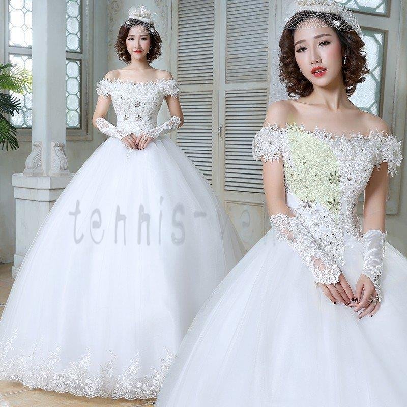 ウエディングドレス 安い 二次会 プリンセス エンパイア 花嫁 ウェディングドレス 結婚式 披露宴