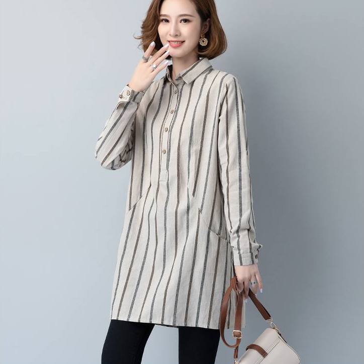 トップス シャツ 袖あり 長袖 Vネック クルーネック ヘンリーネック 襟付き スタンダードカラー ストレート ワイド Iライン 切り替えデザイン 綿 麻 リネン コットン かわいい 大人可愛い