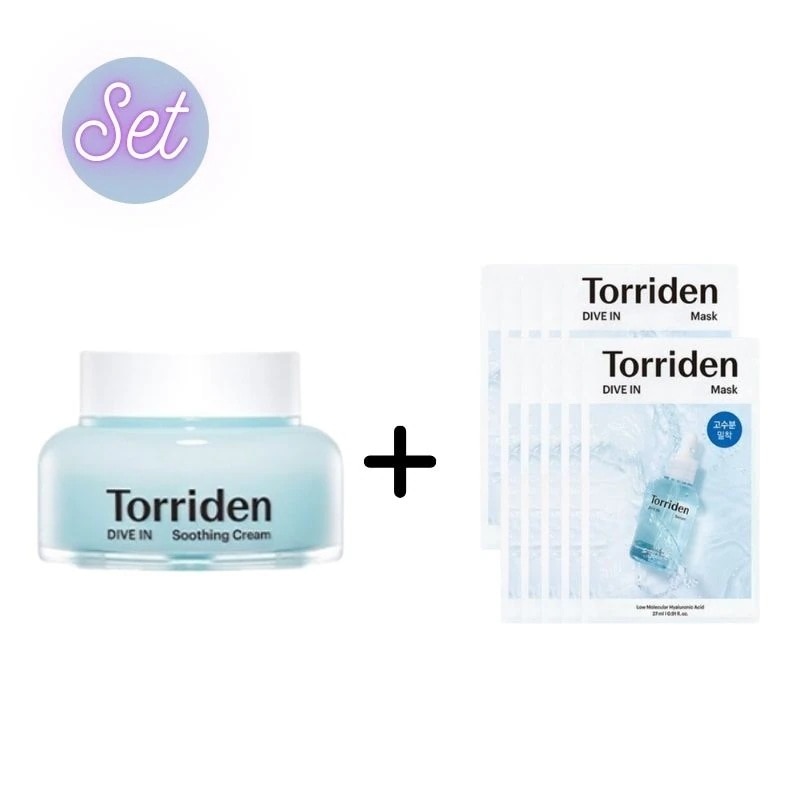 ダイブイン ヒアルロン酸 低分子 スージングクリーム 100ml + 水分マスク 10枚