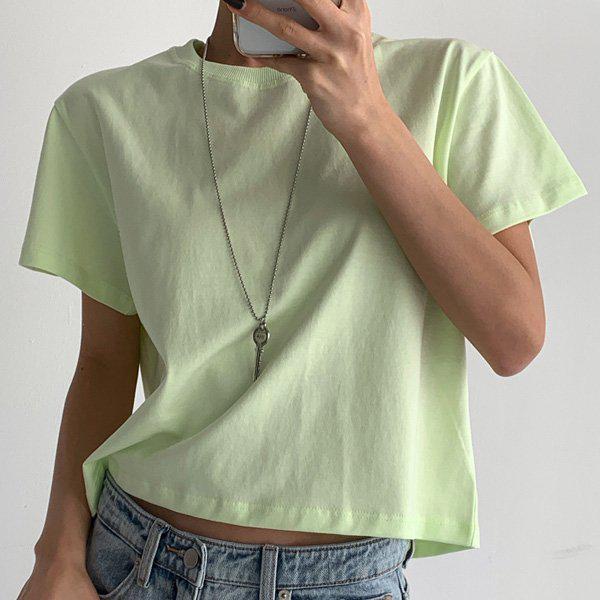 Hスタイル(T)コマンセミクロップティー 春 女性 Tシャツ 端境期 半袖 クロップ デイリー インナー