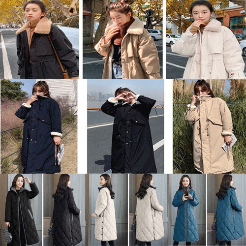[55555SHOP]コットンジャケット レディース中長セクション アウター 新品 激安 ゆったり 冬 おしゃれ 防寒 保温